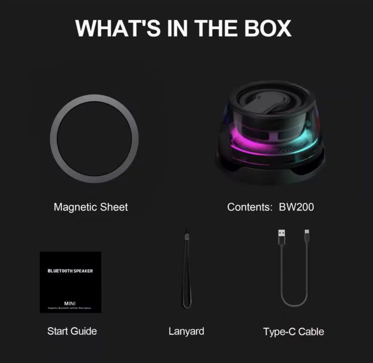 MINI MAGNETISK HØJTTALER - Kompakt Bluetooth højttaler vandtæt - Billede 9