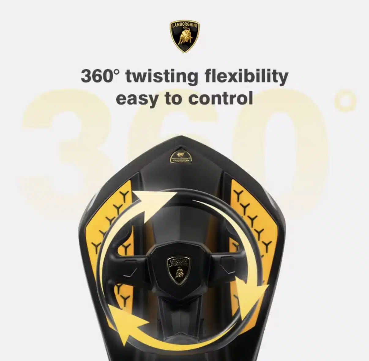 Lamborghini sving bil til børn – Musik, LED-lys og stilrent design - Billede 3