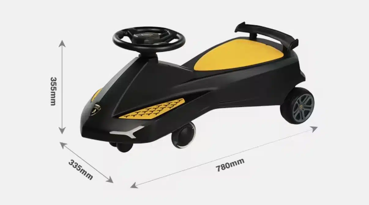 Lamborghini sving bil til børn – Musik, LED-lys og stilrent design - Billede 6